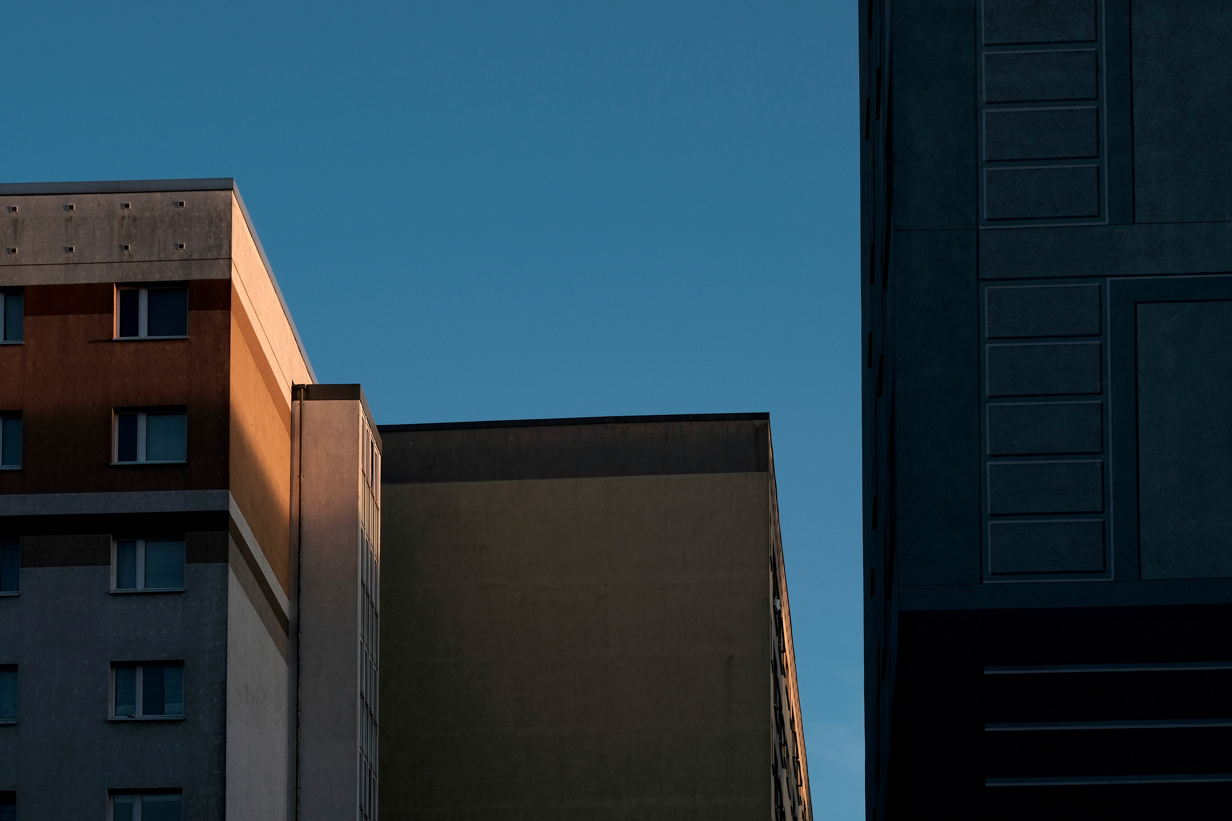 Light Hitting The Buildings