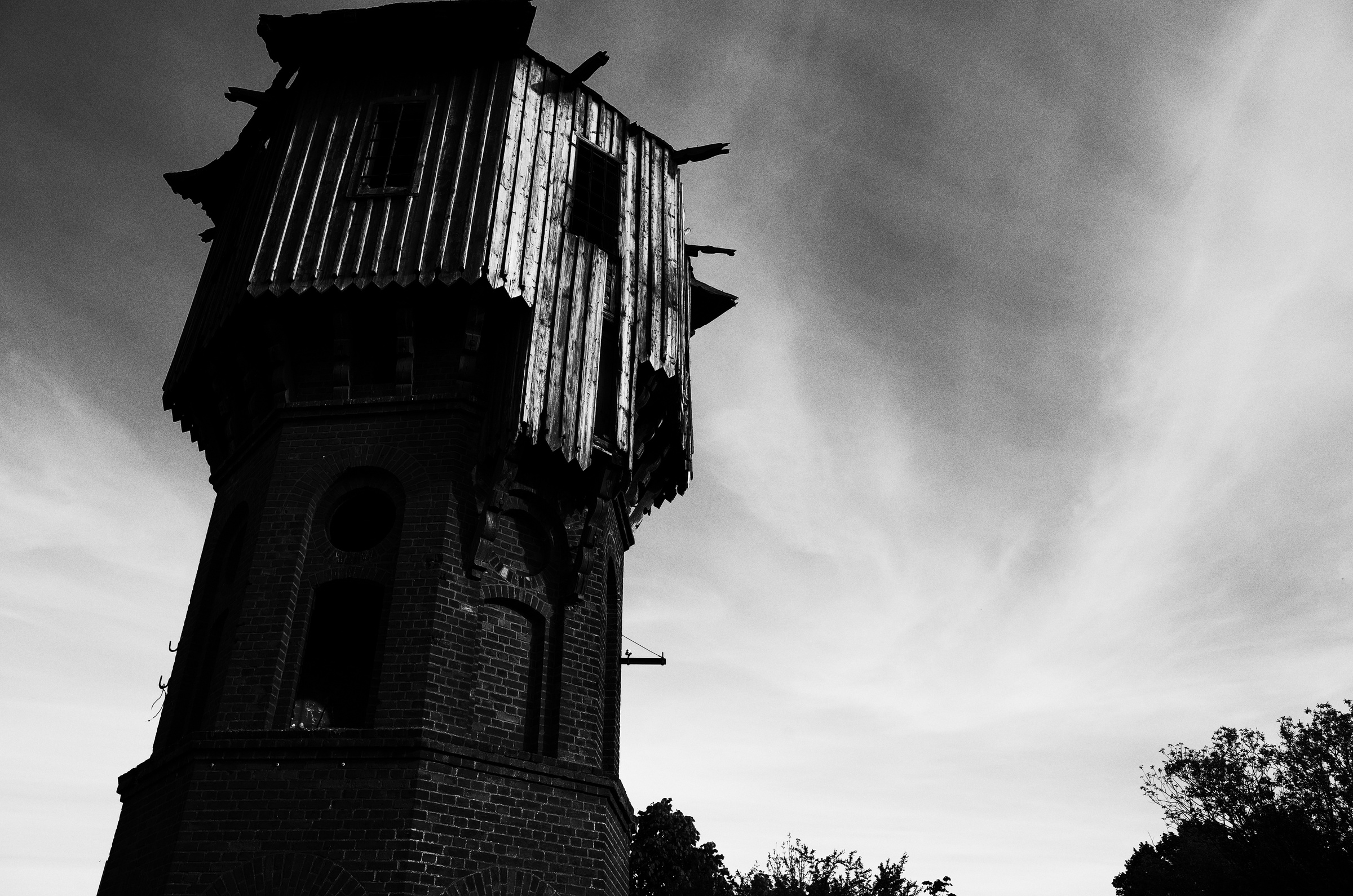 Holzwasserturm